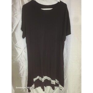 Women's Set of 2 Dresses.  Black w/ Lace and Black White Striped XL/L